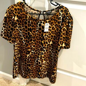 Leopard print dress top